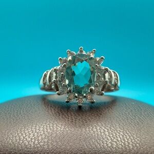 Flawless Ceylon Green Spinel Ring: Oval Cut Sterling 925